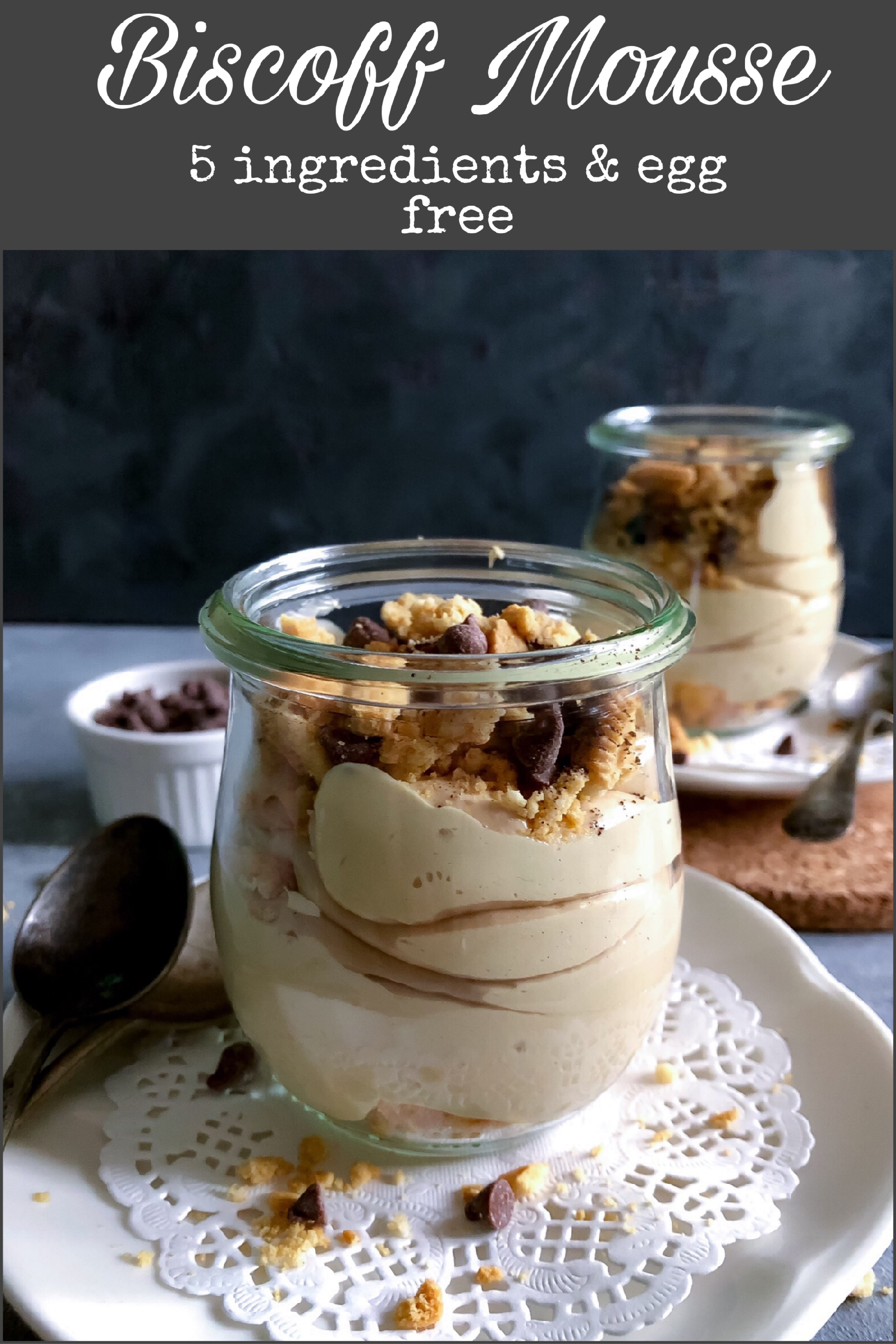 Egg free Biscoff Mousse pinterest